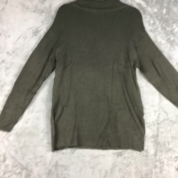 RDI Womens XS Tunic Sweater Dark Green V Neck Oversized Solid Stretch NWOT - Picture 13 of 13